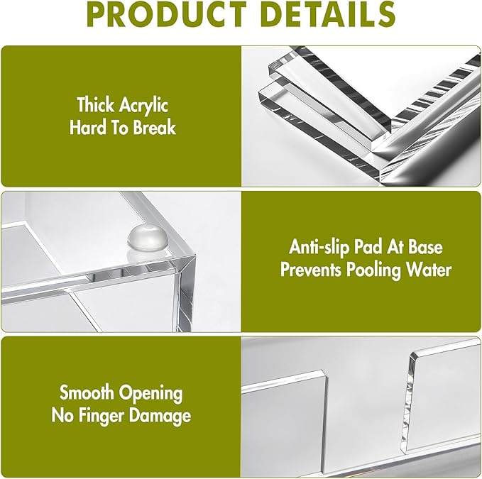 Kordory Acrylic Guest Towel Holder Tray - Image 4