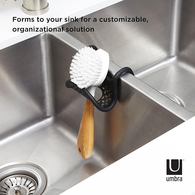 Umbra Sling Sponge Holder for Kitchen Sink – No Suction Cups, Flexible Caddy - Image 4