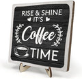Coffee Bar Sign Plaque Decor, Coffee Bar Accessories, Rustic Wooden Tabletop by DMADNF
