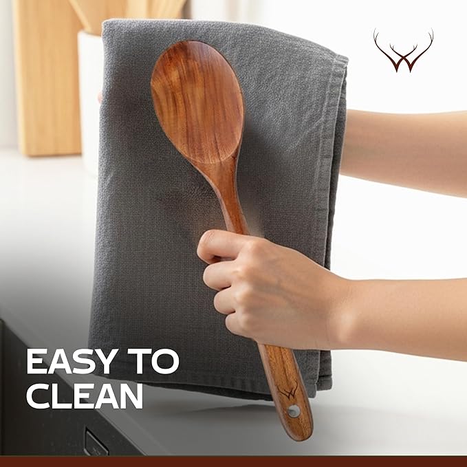 Teak Wooden Spoon for Cooking - Image 6