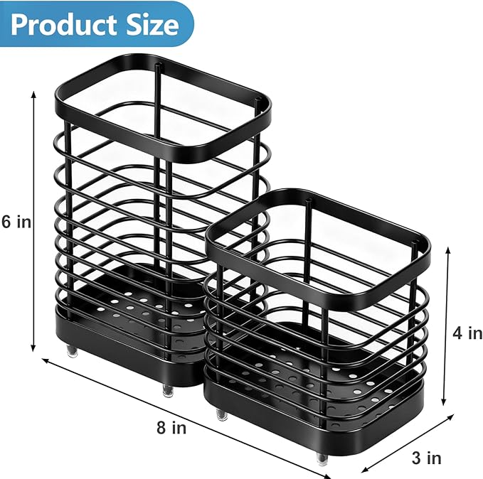 Utensil Holder, Stainless Steel Utensil Drying Rack - Image 2
