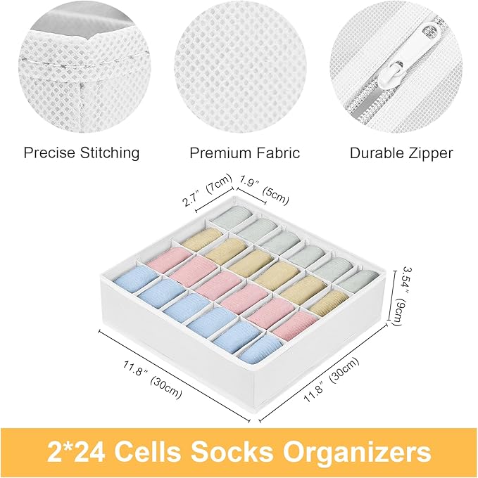 Joyoldelf Sock Organizer Drawer Organizer - Image 2