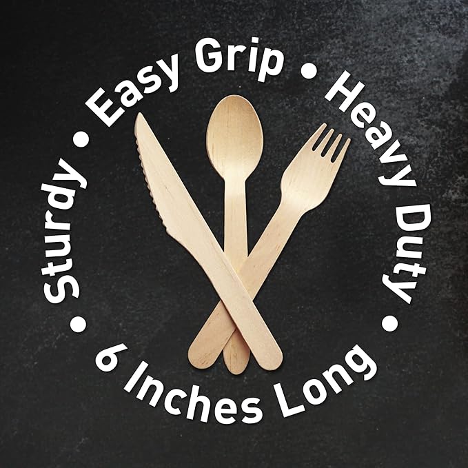 Weemium Disposable Wooden Cutlery Set - Image 5