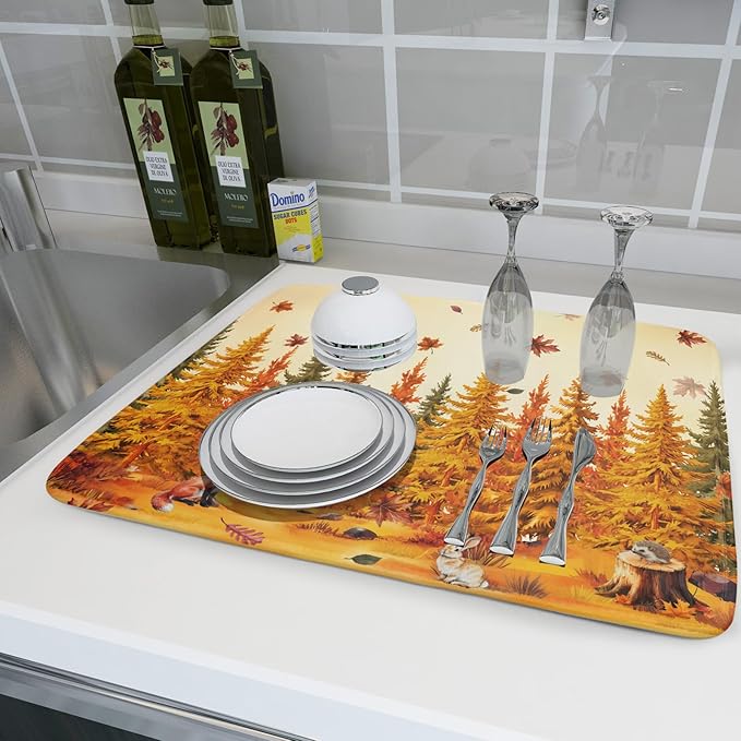 Autumn Forest Dish Drying Mat - Image 6