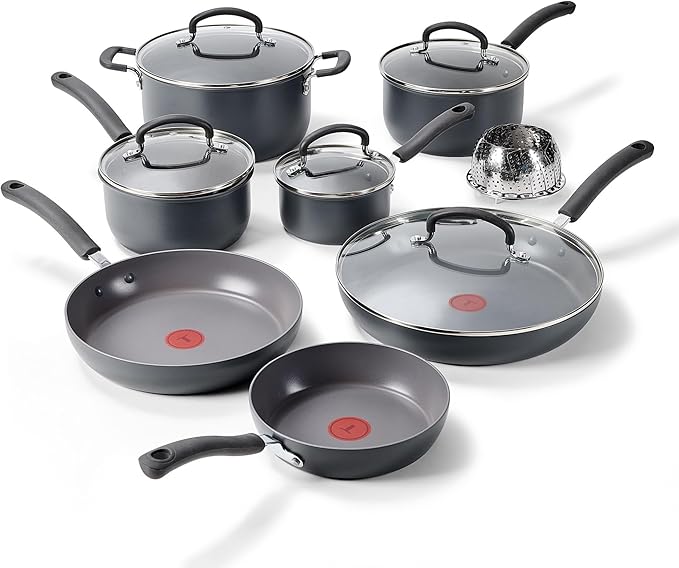 T-Fal Ultimate Hard Anodized Nonstick 13 Piece Cookware Set, Oven Safe Up to by T-falbrand