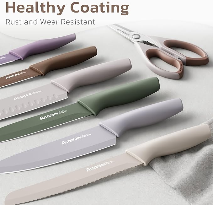 Astercook Knife Set, 13 Pieces Kitchen Knives Set - Image 2