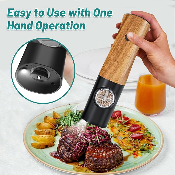 Electric Salt and Pepper Grinder Set - Image 4