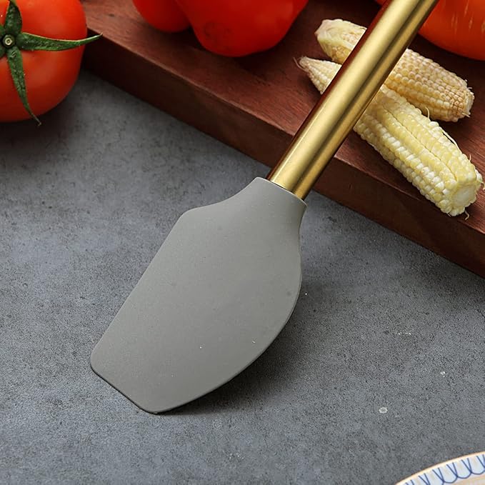 Gold Spatulas, Berglander Non-stick Silicone Flexible Scrapers Baking Mixing - Image 4