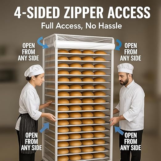Bun Rack Cover – Transparent PVC - Image 2