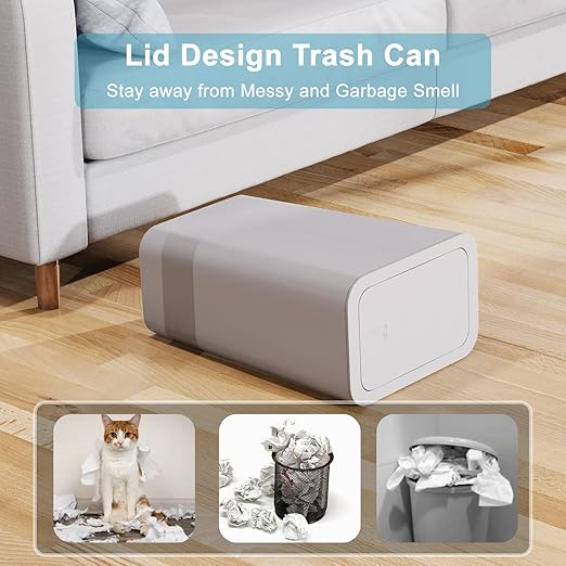 3 Pack 10 Liter / 2.6 Gallon Bathroom Trash Can, Small Trash Can - Image 5