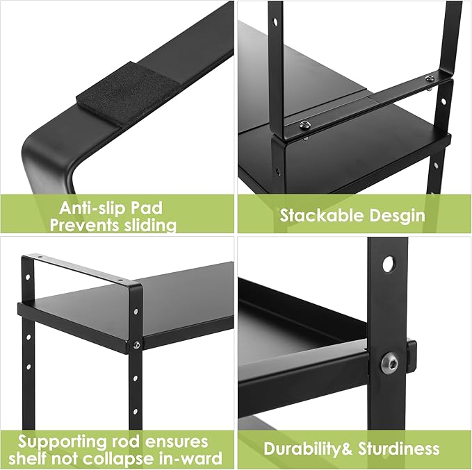 Across-Star Expandable Cabinet Shelf Organizer Rack, Stackable Kitchen Counter - Image 7