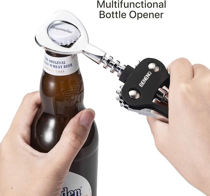 Beneno Wine Opener with Stainless Steel Wine Foil Cutter - Image 5