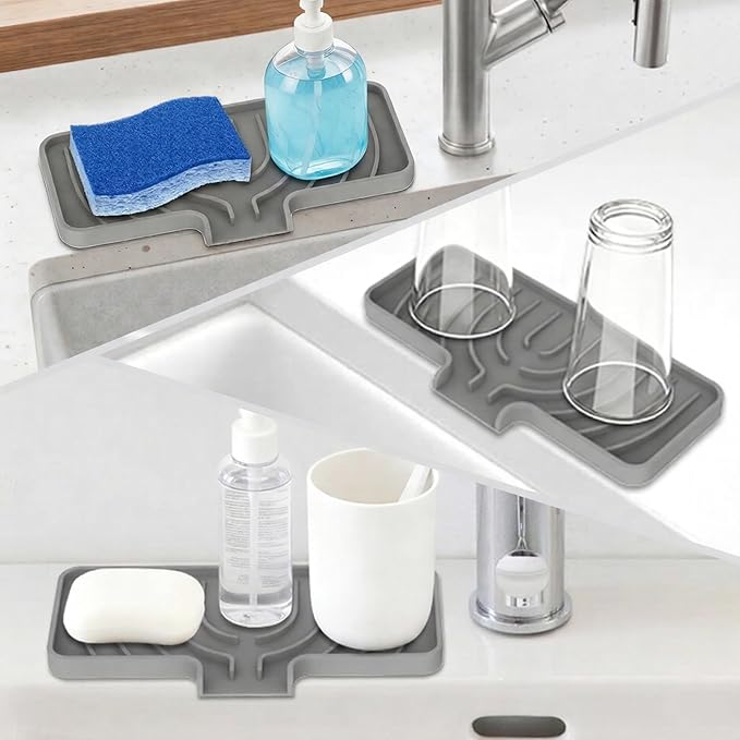 GUUKIN Sponge Holder for Kitchen Sink, Sink Caddy and Soap Tray | 10x4 inch - Image 5