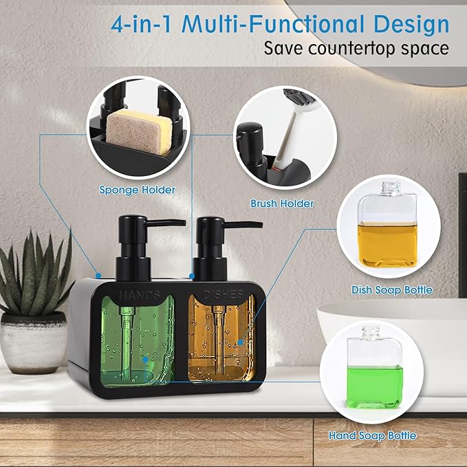 Kitchen Soap Dispenser Set, - Image 2