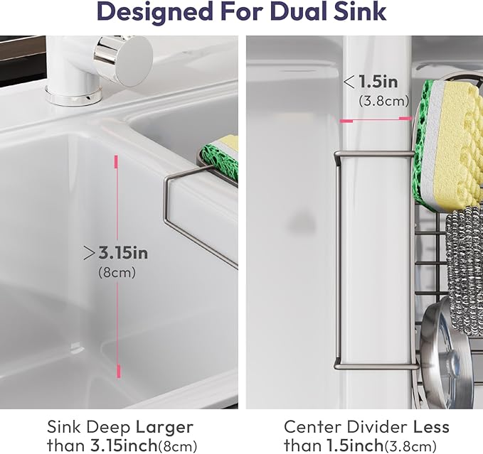 SWTYMIKI Sponge Holder for Kitchen Sink - Image 2