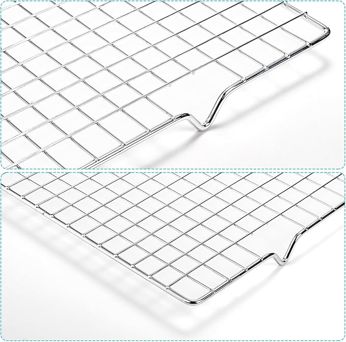 Tebery 2 Pack Heavy-Duty Wire Cooking Rack Baking Racks Fits Half Sheet Pan - Image 3