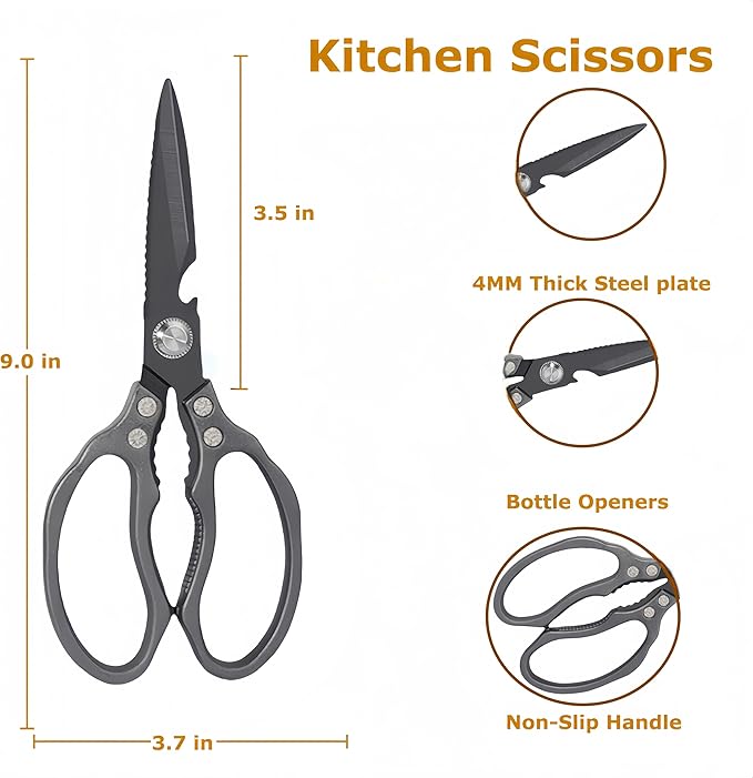 AWinjoy Heavy Duty Sharp Kitchen Scissors - Image 2