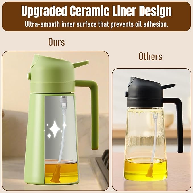 PARACITY 2 in 1 Oil Dipenser Bottle, Stainless Steel - Image 3