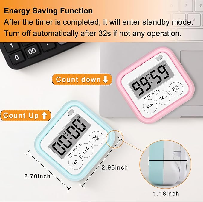 Timer, Kitchen Timers for Cooking Classroom Timer for Kids Teachers Digital - Image 5