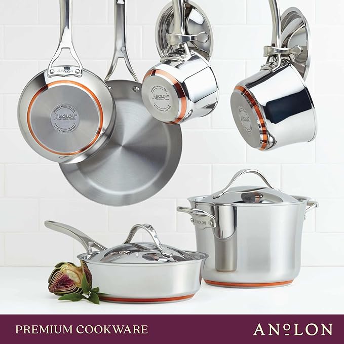 Anolon Nouvelle Stainless Stainless Steel Frying Pan / Fry Pan / Stainless - Image 7