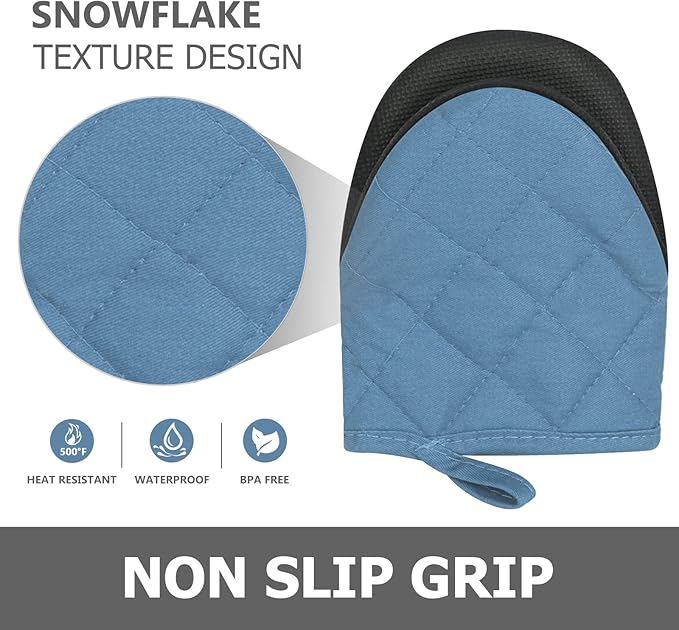 1 Pair Short Oven Mitts - Image 5