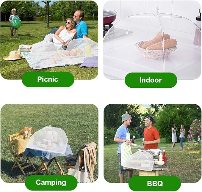 Pop-up Picnic Food Tent Covers, 17x17Inch Foldable Mesh Screen Food Covers - Image 2