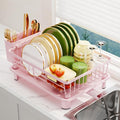 Dish Drainer Rack with Drip Tray, Sink Dish Drainer with Drainage Spout by Unknown