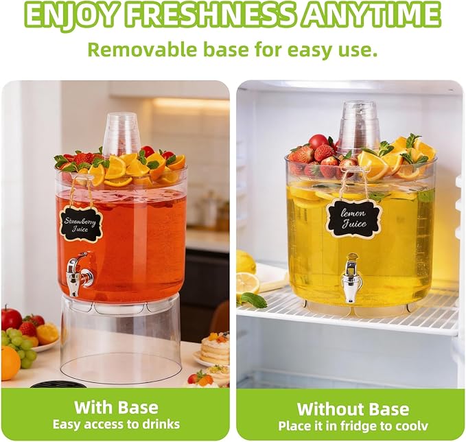 2 Gallon Beverage Dispenser for Parties, BPA-Free Drink Dispenser - Image 4