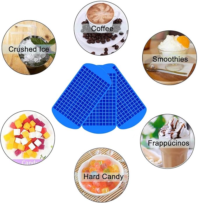 Silicone Mini Ice Cube Tray, 160 Crushed Ice Cube Molds Easy Release Small Ice - Image 5