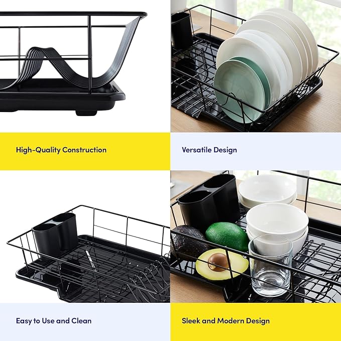 Space-Saving 3-Piece Dish Drainer Rack Set - Image 6