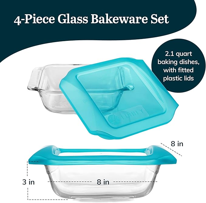 Libbey Baker’s Premium 2 Piece Glass Baking Dish Set, Stackable Casserole Dish - Image 3