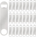 25 Pack Flat Beer Bottle Opener 7 inch Stainless Steel Flat Bottle Opener Beer by Yugada