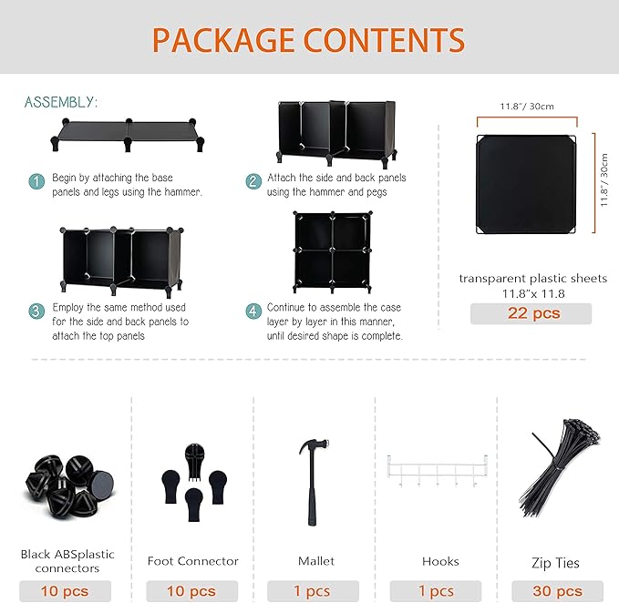 6-Cube Storage Organizer, Closet Organizer Storage Cabinet Shelf Bookcase - Image 9