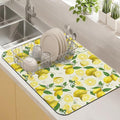 Kitchen Countertop Dish Drying Mat, Super Absorbent Coffee Bar Mat by Kuyig+Home