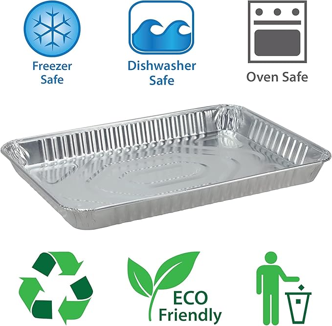 Aluminum Pans Half Size Cookie Sheet 100 Count Durable Nonstick Baking Sheets - Image 5