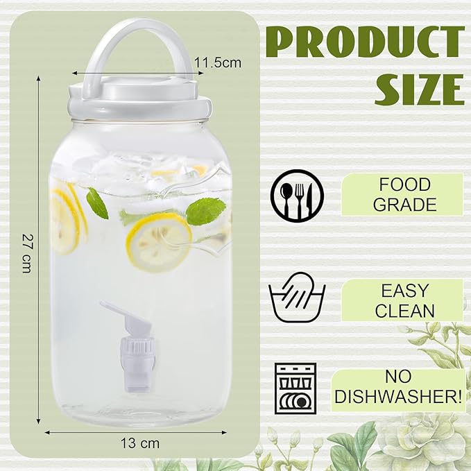Havawish 2 Pcs 1 Gallon Plastic Beverage Dispenser - Image 3