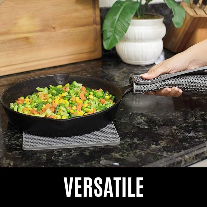 Homwe Silicone Oven Mitts and Potholders Heavy Duty Cooking Gloves, Kitchen - Image 4