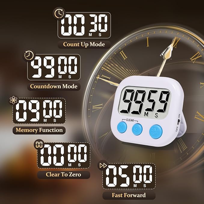 12 Pack Digital Kitchen Timer Small Classroom Timers - Image 7