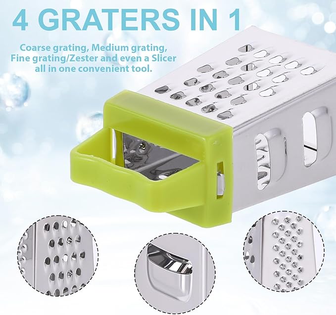 12 Pcs Mini Cheese Grater Stainless Steel Box Grater Professional Fine Coarse - Image 3