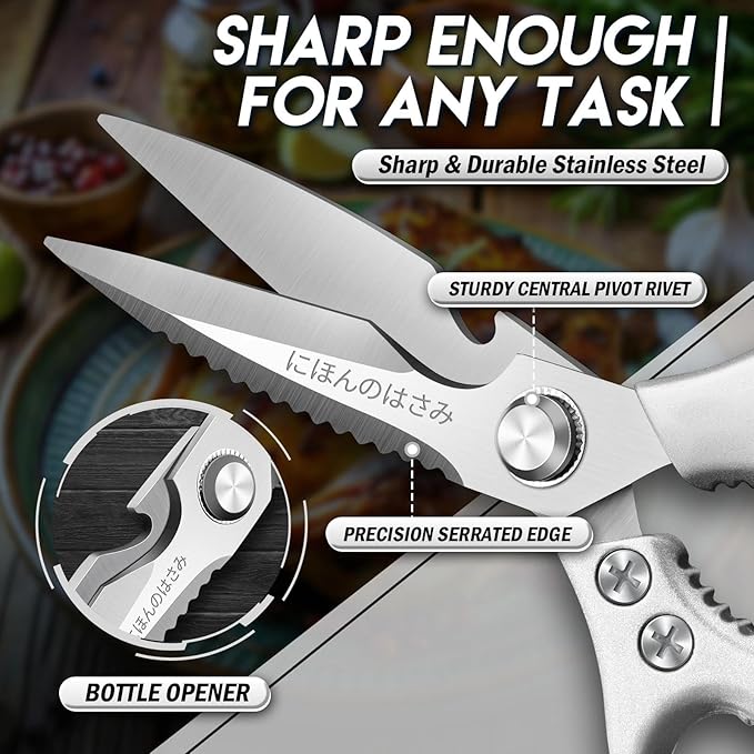 TIJERAS Kitchen Scissors Set Silver - Image 5