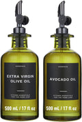 Verspace UV-Protected Green Glass Olive Oil Dispenser Bottles by Verspace