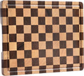 Checkerboard Cutting Boards for Kitchen, Acacia Wooden Cutting Board, End Grain by FyctioHome