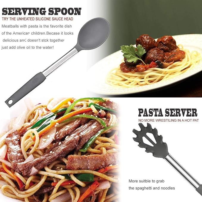 Silicone Kitchen Cooking Utensils Set - Image 5