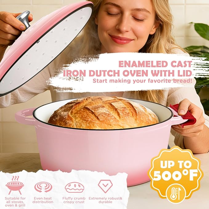 Enameled Cast Iron Dutch Oven Pot - Image 5