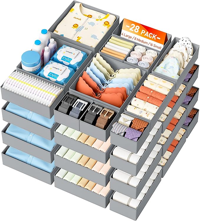 DIMJ Drawer Organizer Clothes 28 Pack by DiMJ