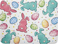 Easter Dish Drying Mat for Kitchen Counter Colorful Bunny Holiday Microfiber by Unknown