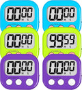 ZILLEEN 6 Pack Kitchen Timers for Cooking Digital Classroom Timers for Kids by ZILLEEN