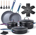 Ammeloo 17 Pcs Ceramic Cookware Set, Induction Pots and Pans Set Non Stick by Unknown
