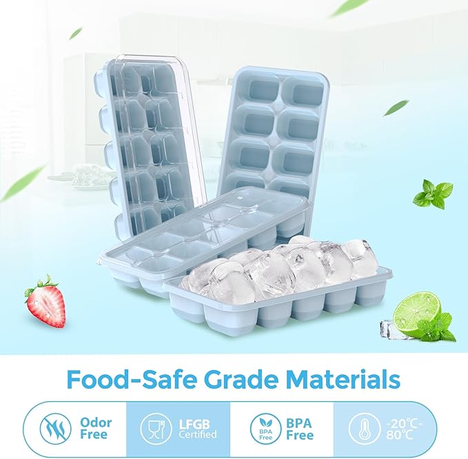 DOQAUS Ice Cube Tray with Lids - Image 2