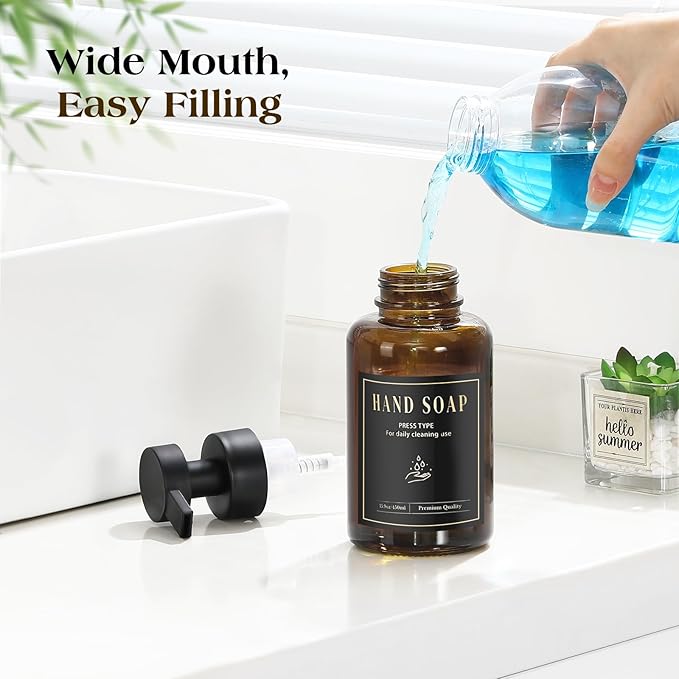 Luxspire Foaming Soap Dispenser, Glass Foam Pump Soap Dispenser, Non-Slip Hand - Image 4